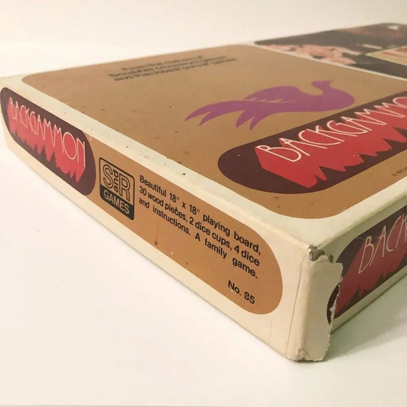 Vtg 1975 Backgammon Board Game S and R Games Selchow Righter Complete - Picture 4 of 15